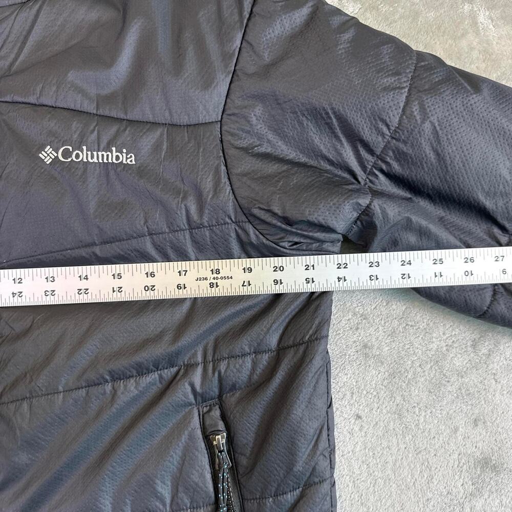 Columbia Omni Heat Puffer Jacket Black Insulated Zip Up Coat Mens Medium - Picture 7 of 7